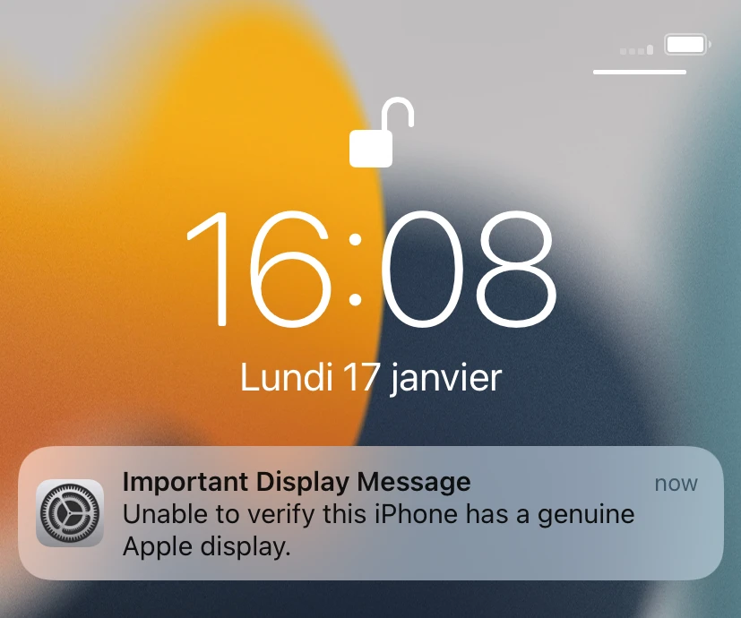 important display message notification