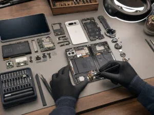 Google Pixel Fold 2023 remontas (Iliustracija 01)